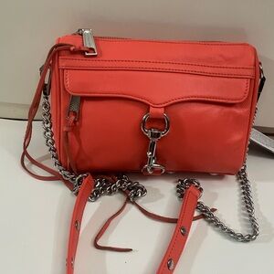Rebecca Minkoff Mini Mac Coral Crossbody Bag with Adjustable Strap NWT Defect